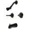 Kingston Brass Two-Handle Tub and Shower Faucet, Matte Black KB240 - alternate 1